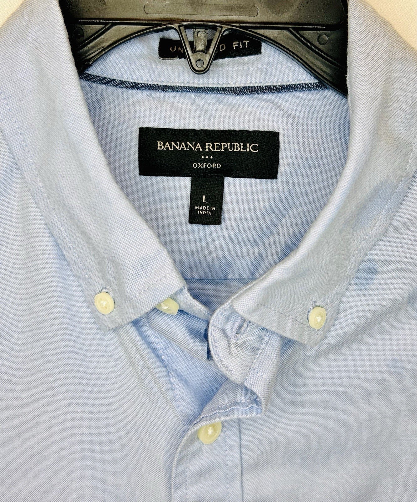 BANANA REPUBLIC MEN SLIM SUPER SOFT OXFORD SHIRT / SIZE L LARGE | $65 NEW