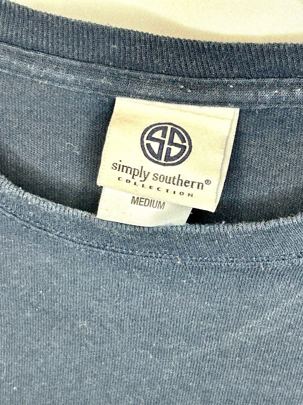 Simply Southern Turtle Logo Logo Adult Long Sleeve T-shirt-Navy-Medium