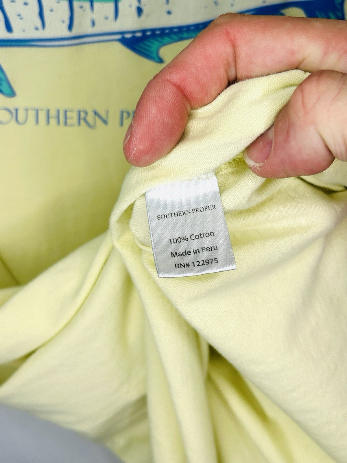 Southern Proper - DOLPHIN SS TEE - Tuna - Banana Yellow - Men’s Large