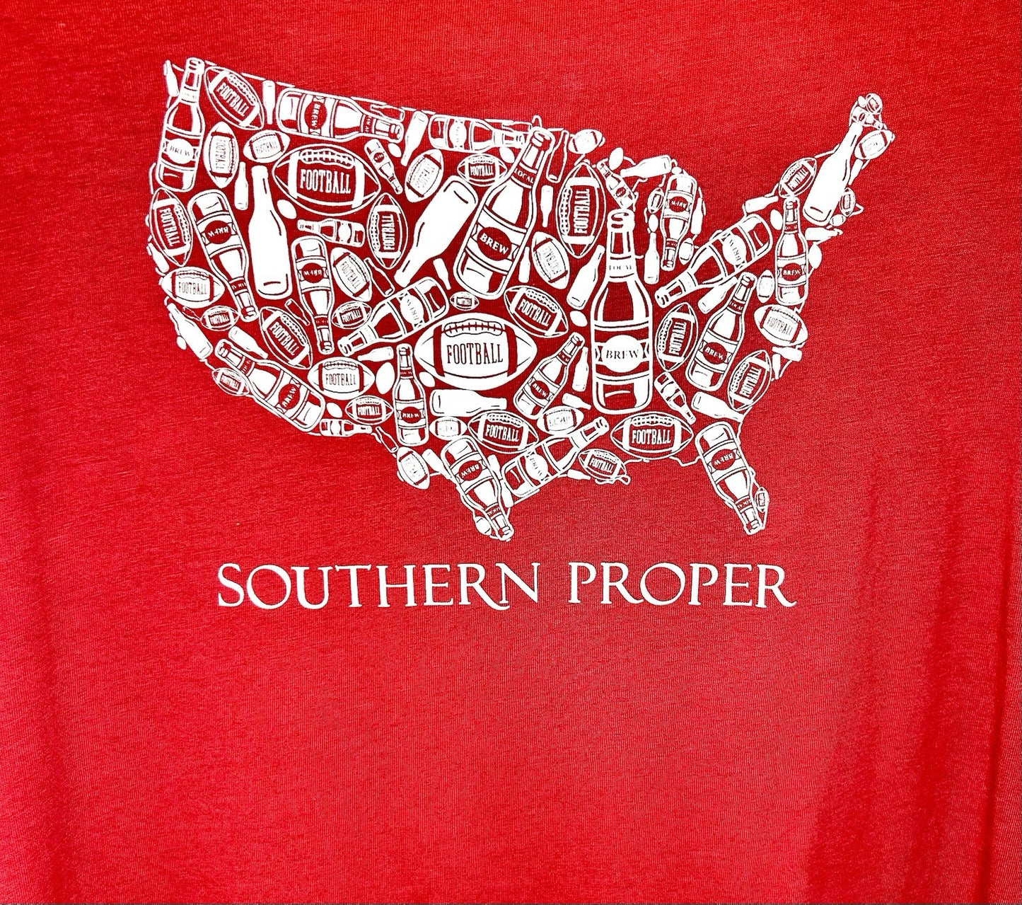 Southern Proper Game Day Short Sleeve T-shirt - Holly Berry - Men’s Medium