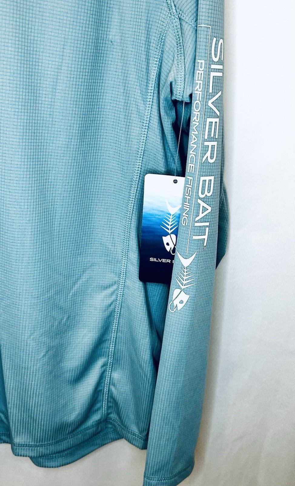 Silver Bait Mens Performance Long Sleeve Fishing Shirt/Size Large/Seafoam Green