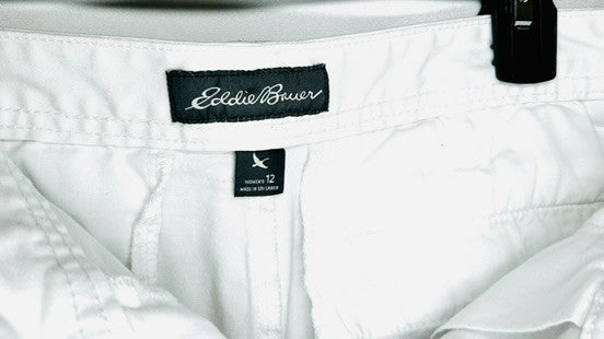 Eddie Bauer Women’s Shorts LEGEND WASH Stretch Slightly Curvy White Size 12