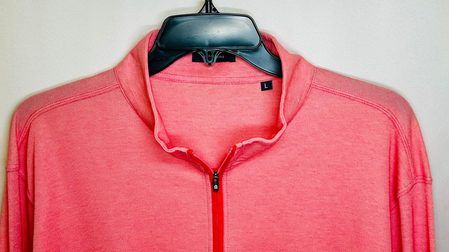 NWOT MEN'S TURTLESON PULLOVER, SIZE: L, COLOR: RED HEATHER (M1)