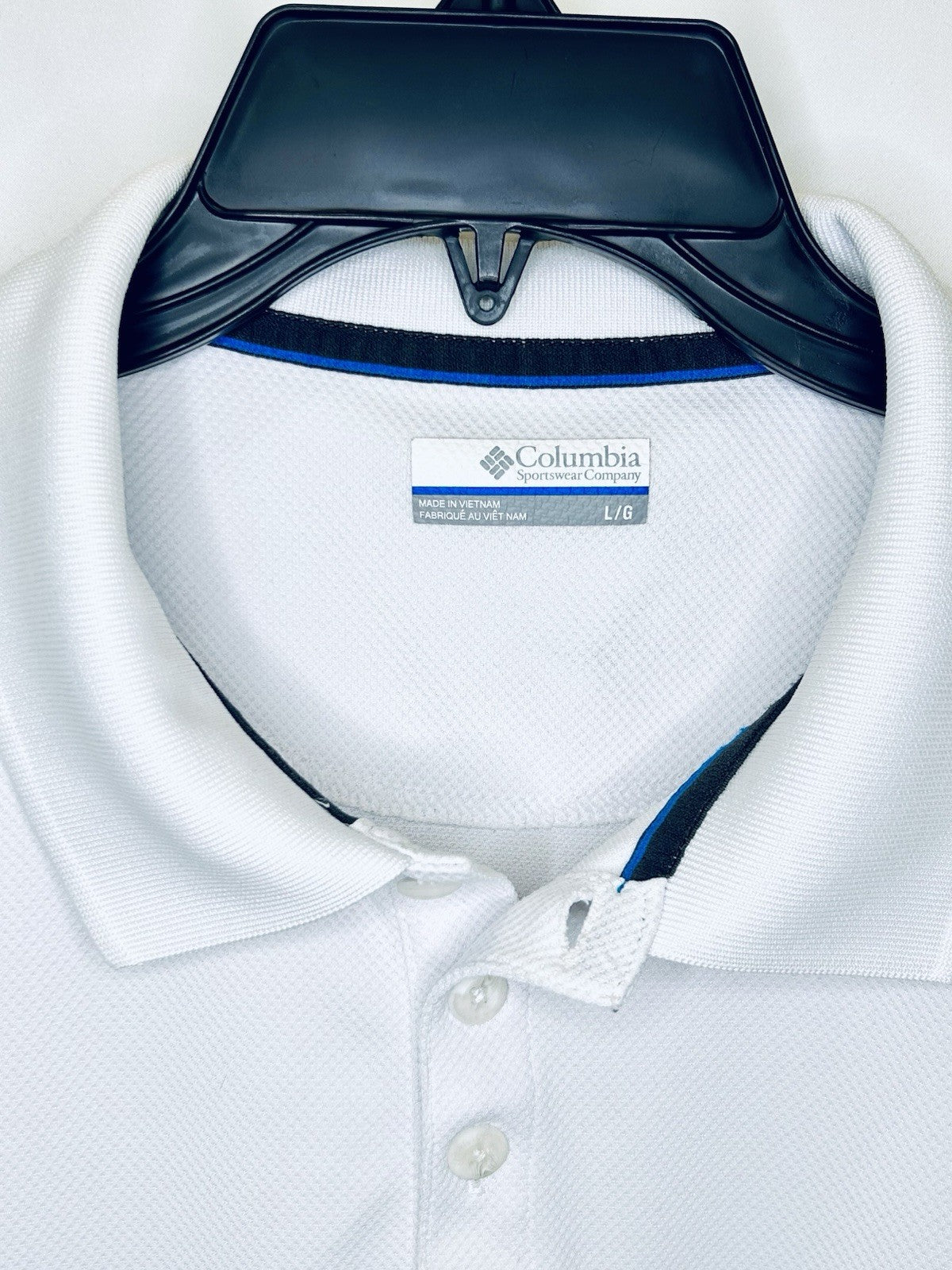 Columbia Utilizer Polo Shirt Omni Wick Omni Shade 30 UPF White Men's Large