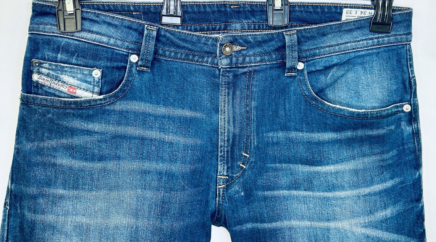 Diesel Jeans Thavar Men’s 34x33 Slim Skinny Fit Dark Wash (34x31 Measured)