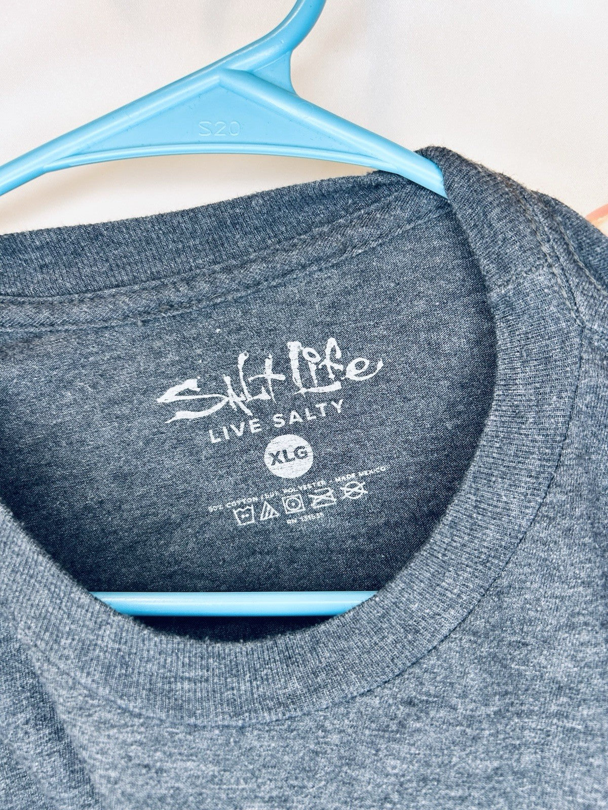Salt Life Graphic T-shirt Mens XL Cotton Grey Long Sleeve | Hook, Line, Sinker