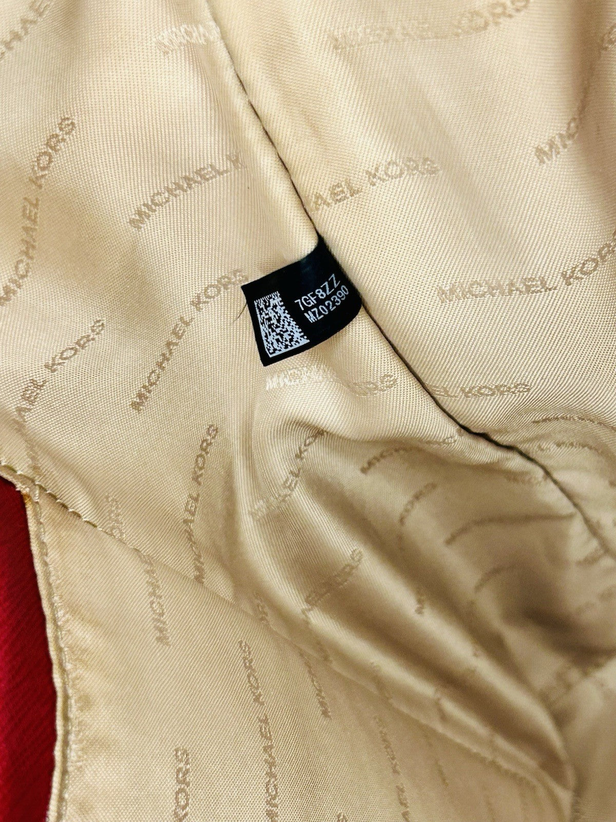 Michael Kors EW TZ TOTE Cherry Color Leather/Gold Hardware Retail $298.00