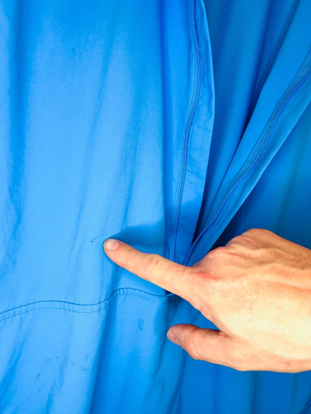 Under Armour Performance Half Zip Lightweight Hooded Pullover Mens SZ Large Blue