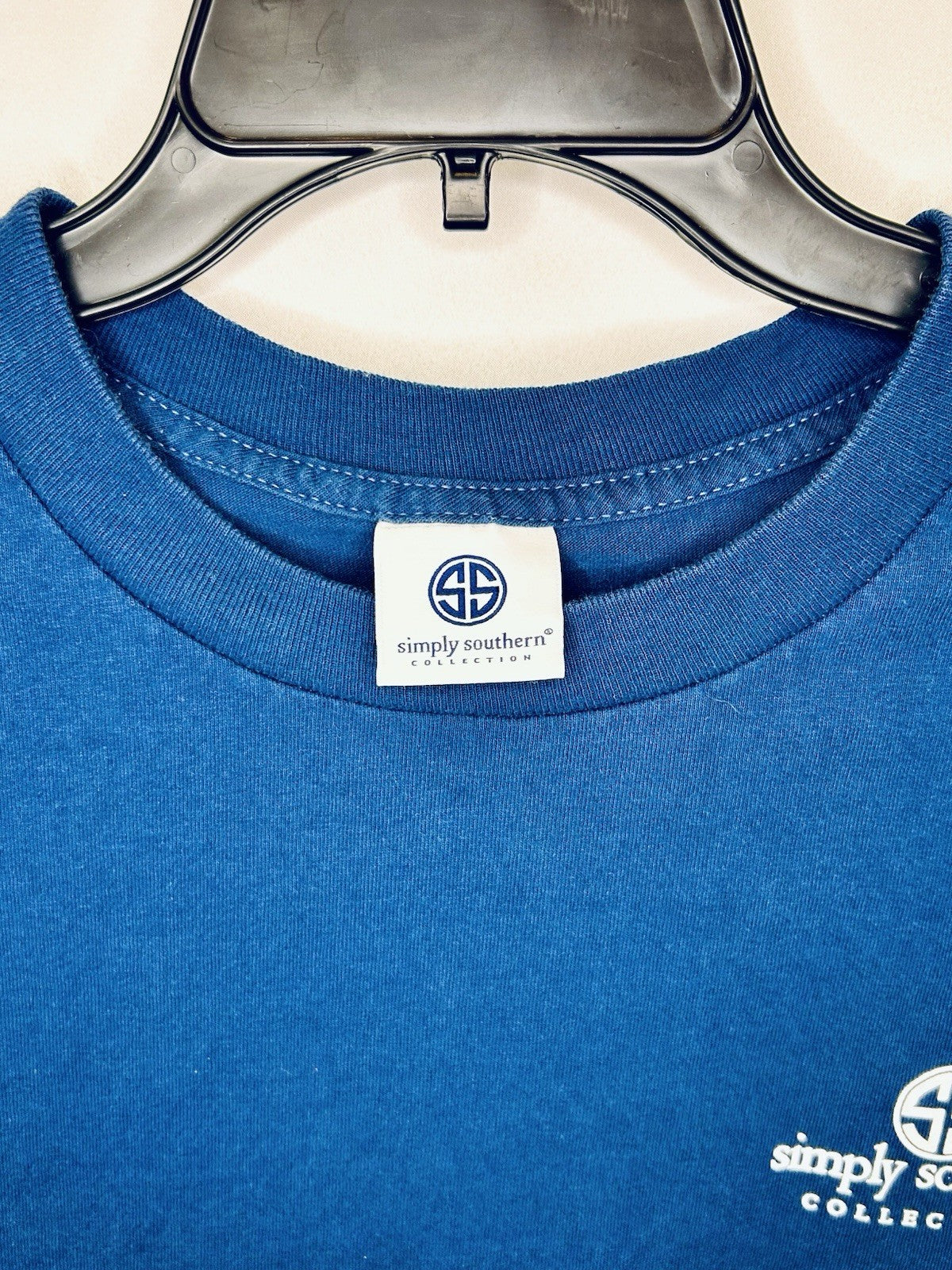 Simply Southern T Shirt Women’s Large Blue God Is My Anchor Short Sleeve