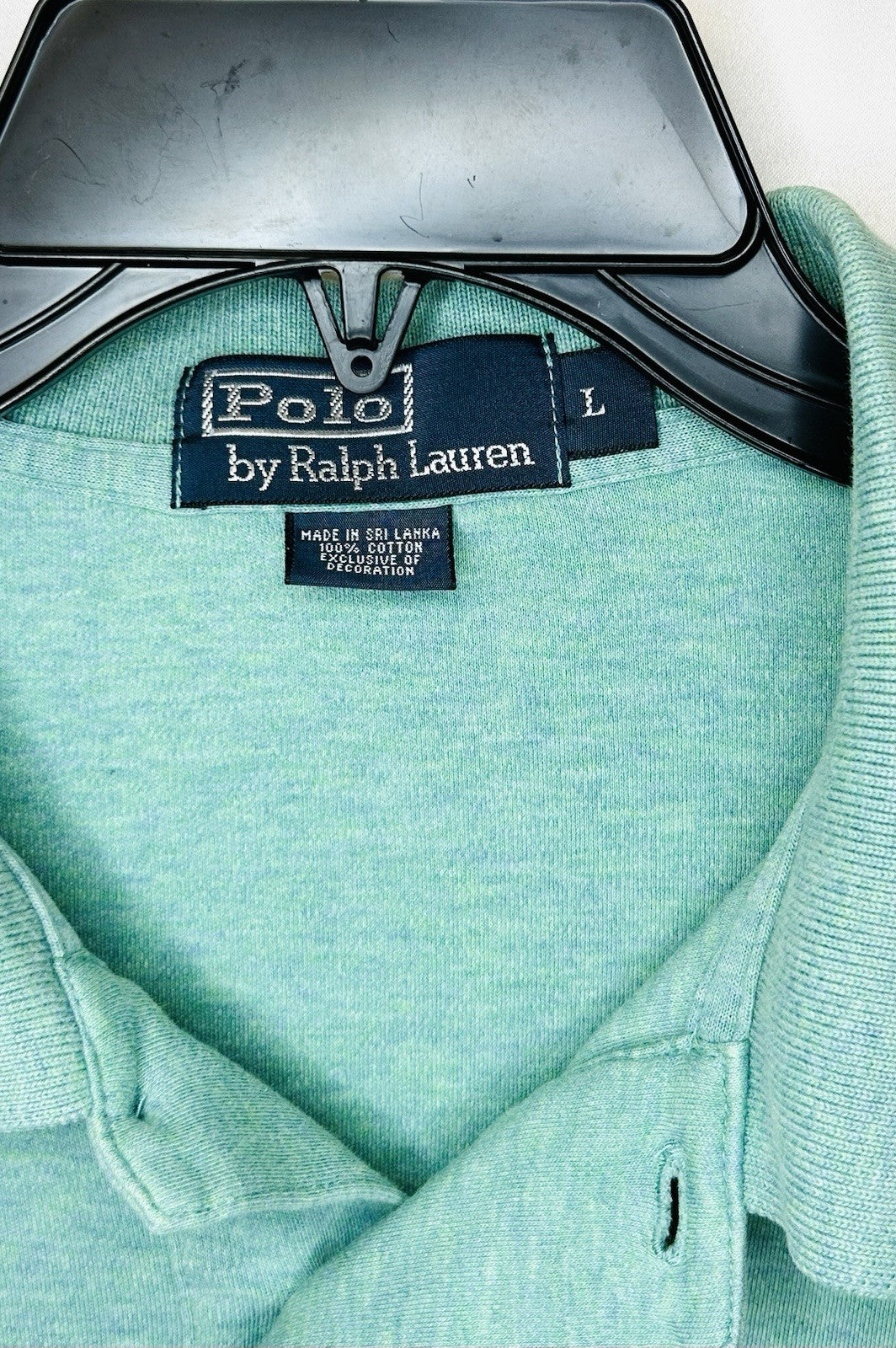 Polo Ralph Lauren Men Sz L Classic Fit Green Short Sleeve Pony Logo Polo Shirt