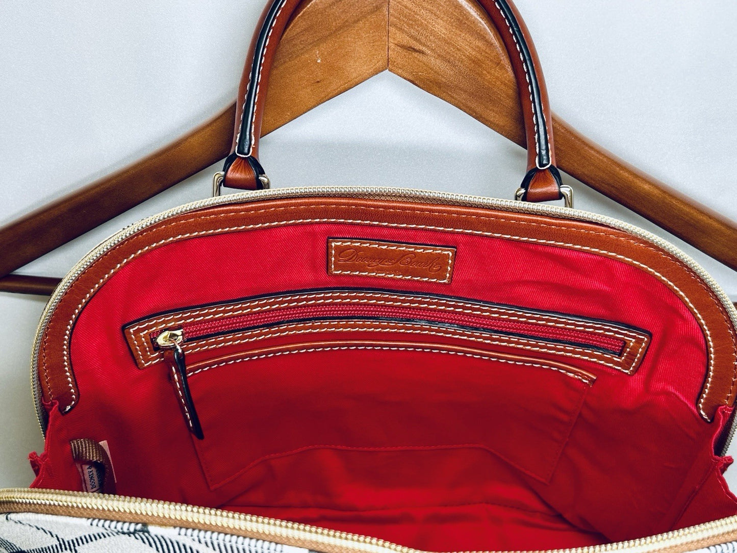 RARE!!! NWOT DOONEY & BOURKE Harding Zip Zip Satchel Plaid Medium Purse HandBag