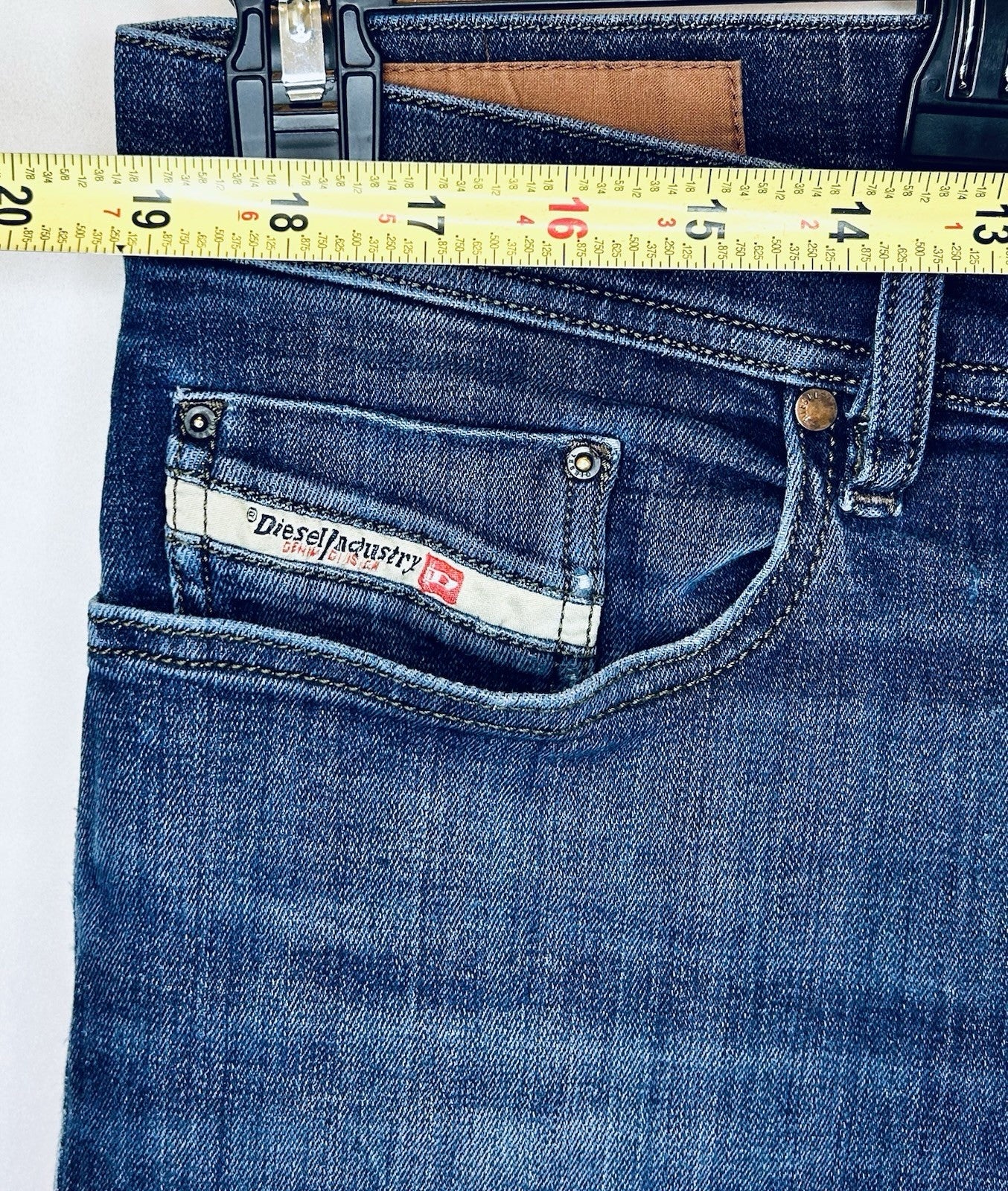 Diesel Jeans Tepphar Men’s 34x30 Slim Skinny Fit Dark Wash | Slim Carrot