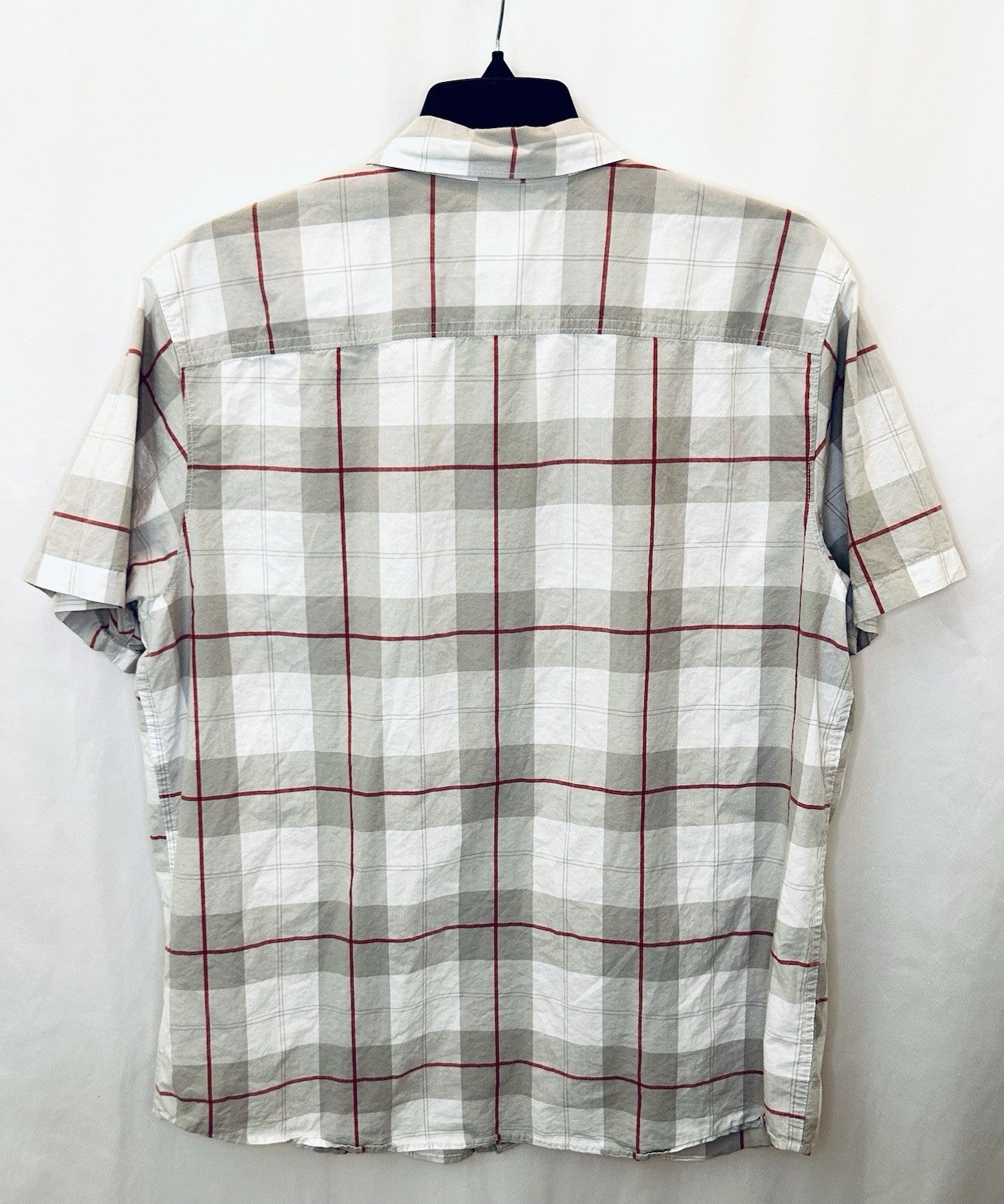 Men's XL Columbia Sportswear Short Sleeve Plaid Cotton Button Down Shirt