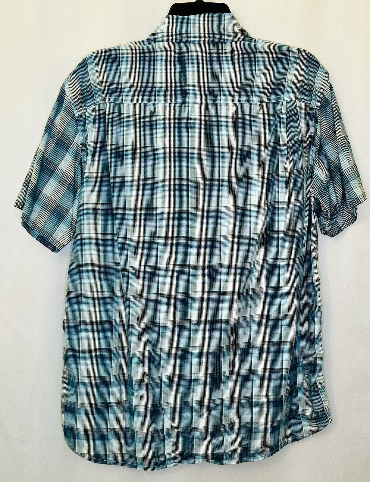 The North Face Shirt Men’s Large Plaid Nylon Button Up Short Sleeve