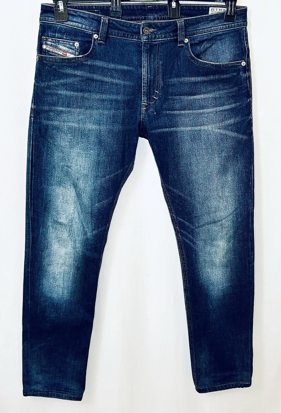 Diesel Jeans Thavar Men’s 34x33 Slim Skinny Fit Dark Wash (34x31 Measured)