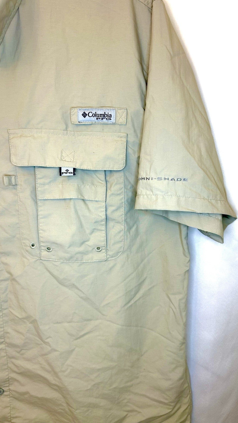 Columbia PFG Bahama II /Short Sleeve Shirt / Men’s XL / Fossil-Beige / Vented