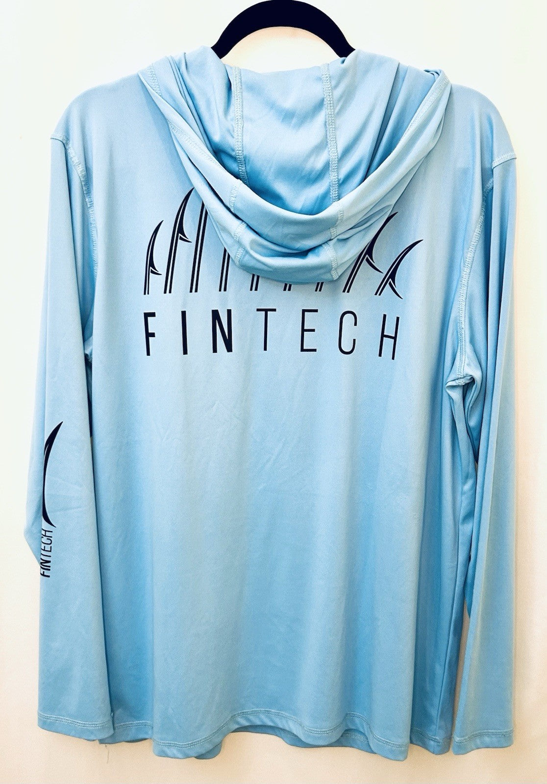 FinTech Sun Defender L/S UV Performance Hoodie - Blue - Men's Large