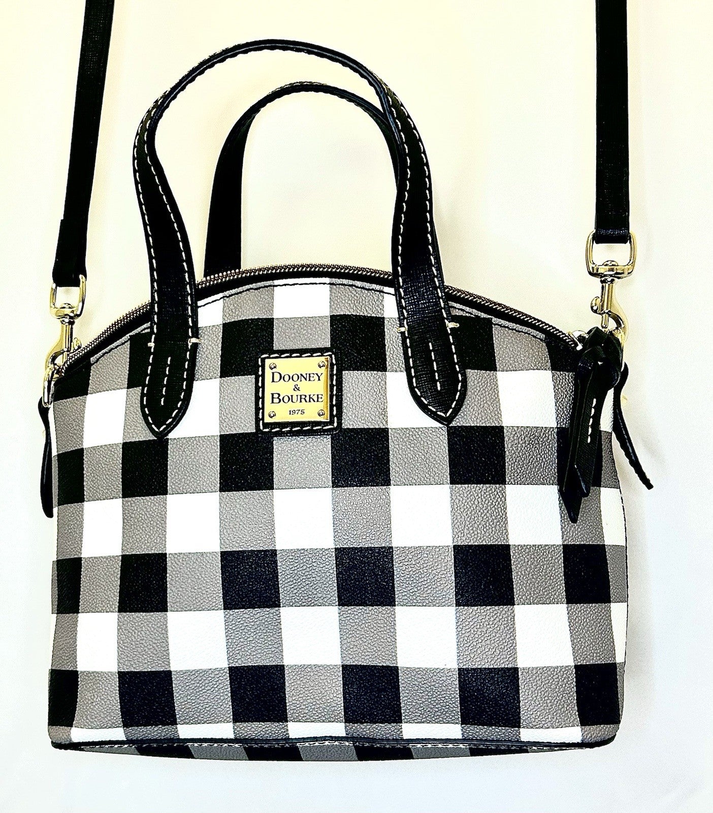 Dooney & Bourke Novelty Printed Coated Cotton Ruby Satchel w/ Crossbody Strap