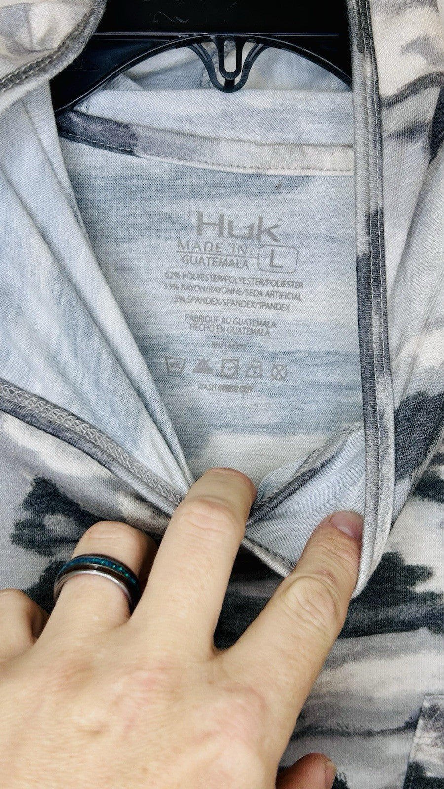 NWT Huk Fishing Men's Hoodie Waypoint Edisto Long Sleeve Men’s Large Camo