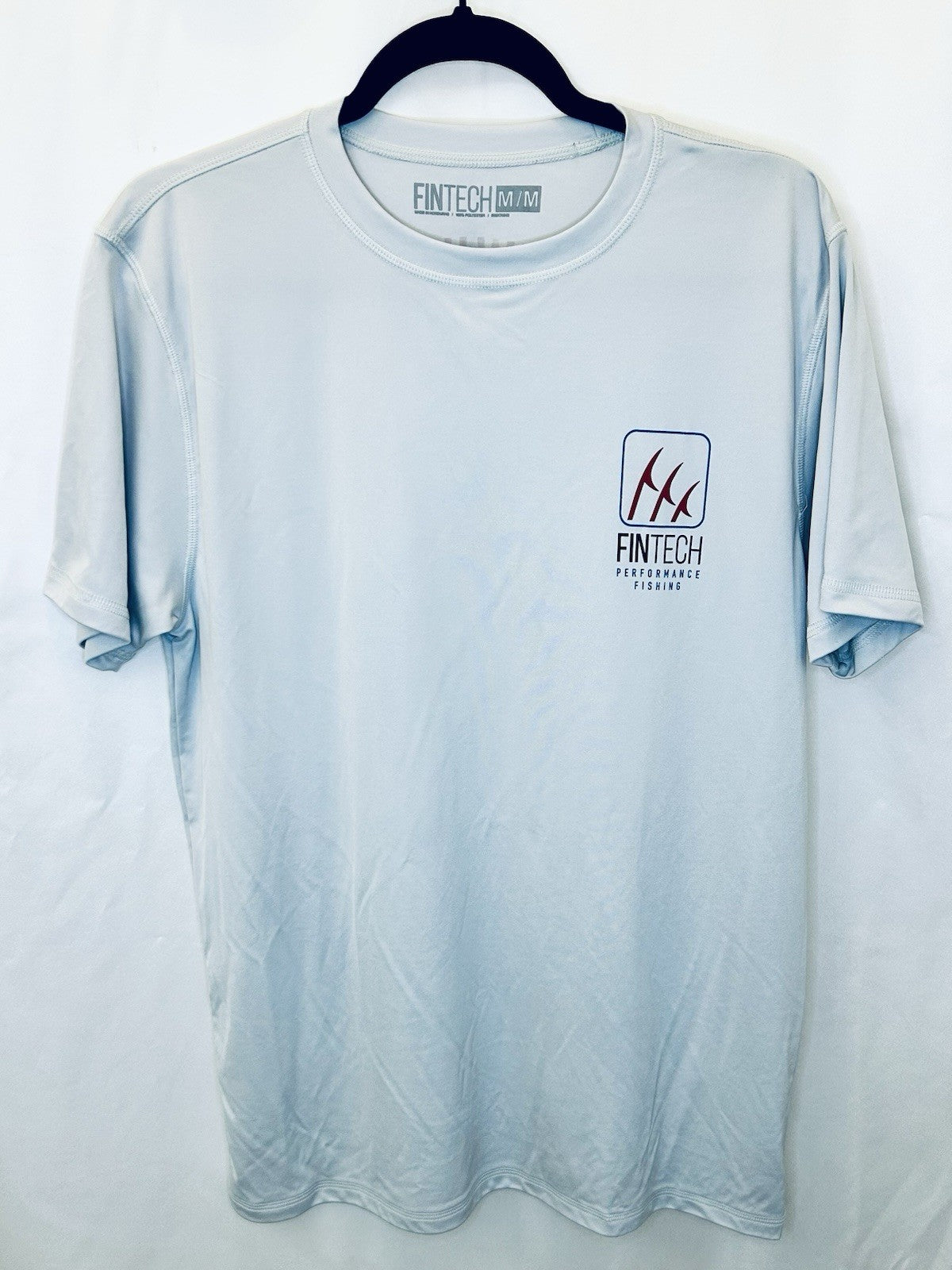 FINTECH Mens Medium "Anywhere Any Day" Sun Defender UV T-Shirt Glacier Gray