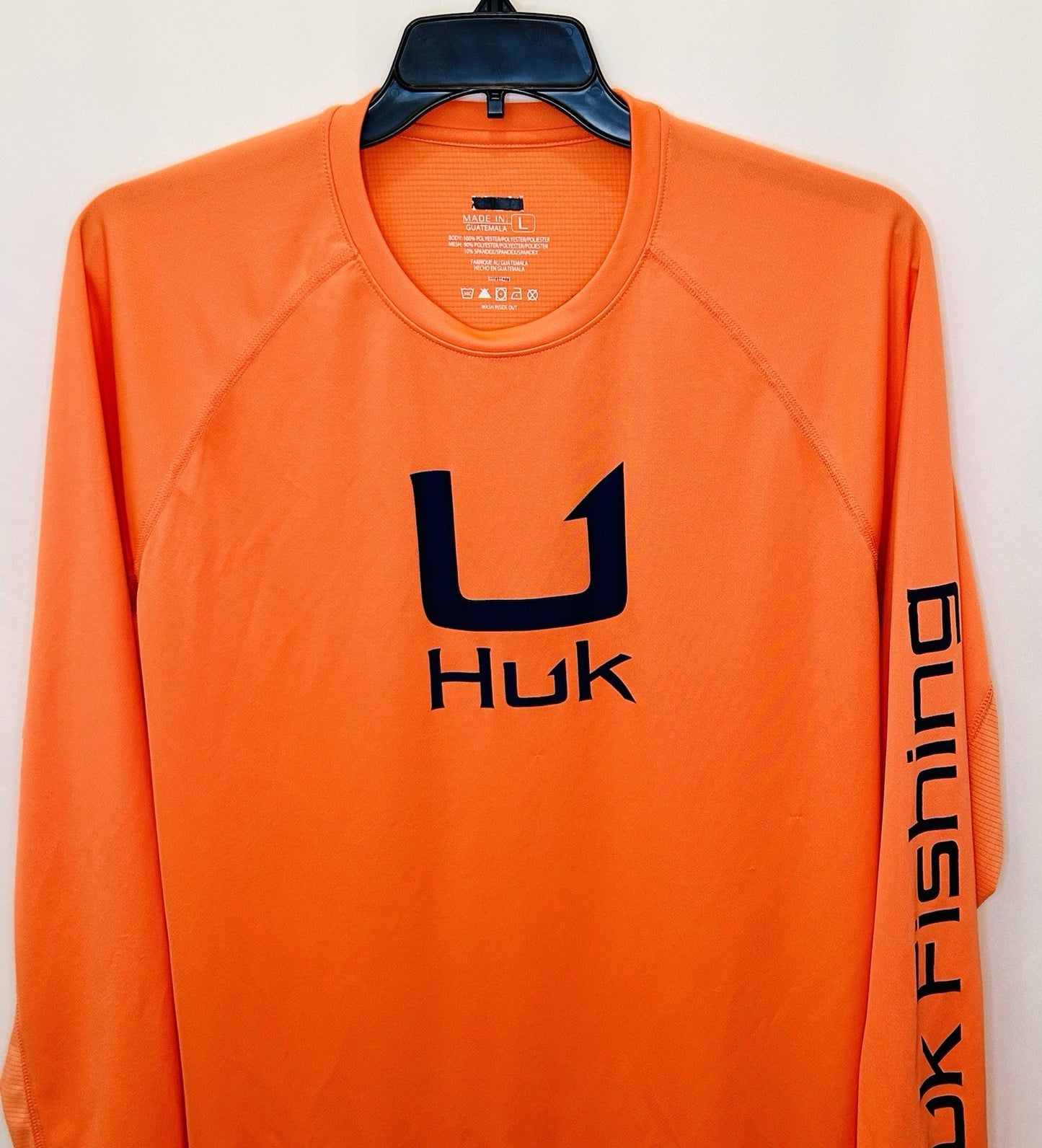 HUK Men's Kc Scott Patterned Icon Crew, Performance Long Sleeve Fishing Shirt