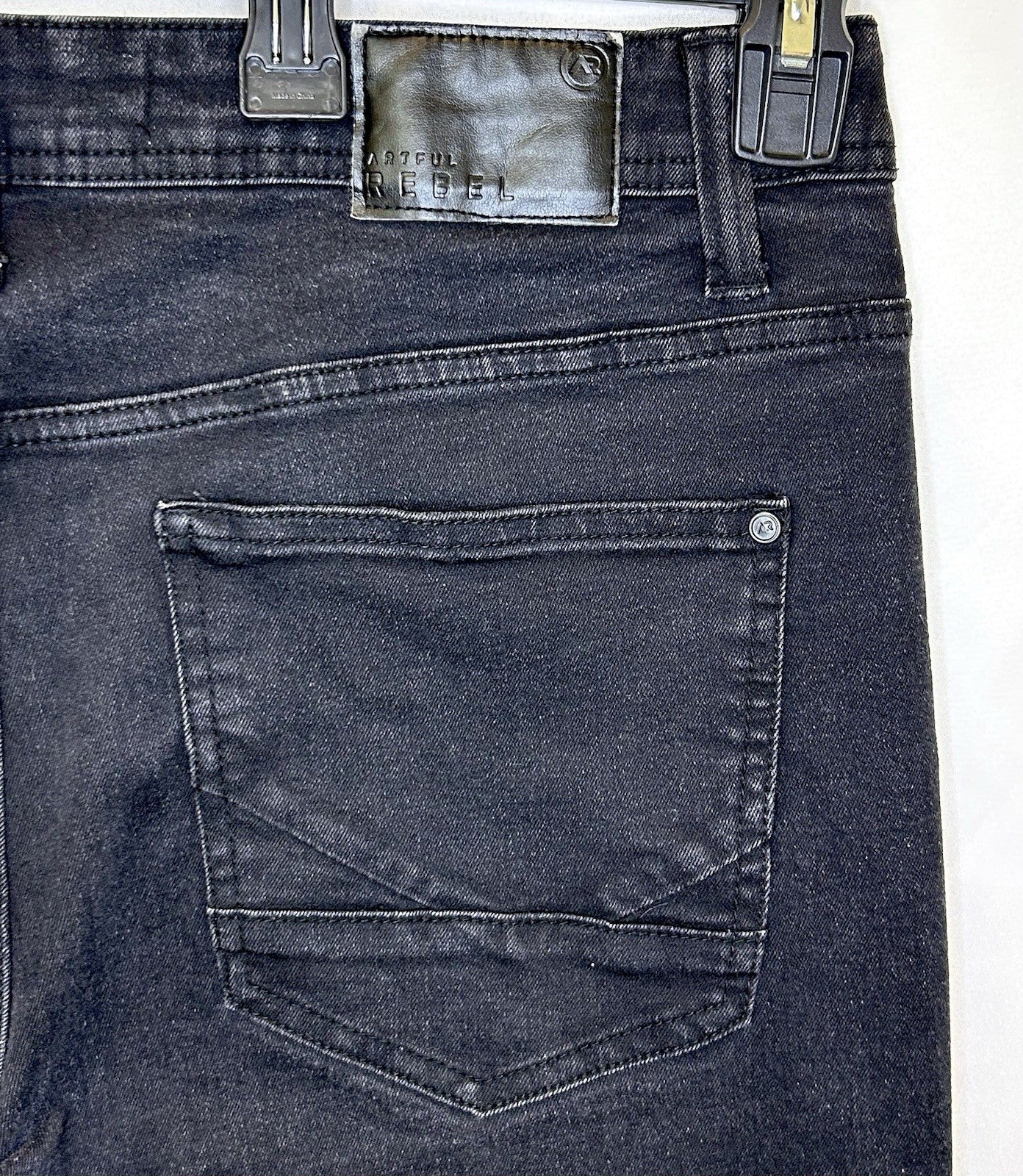 Artful Rebel Jeans Men's 34x32 Black Denim Slim Straight Leg
