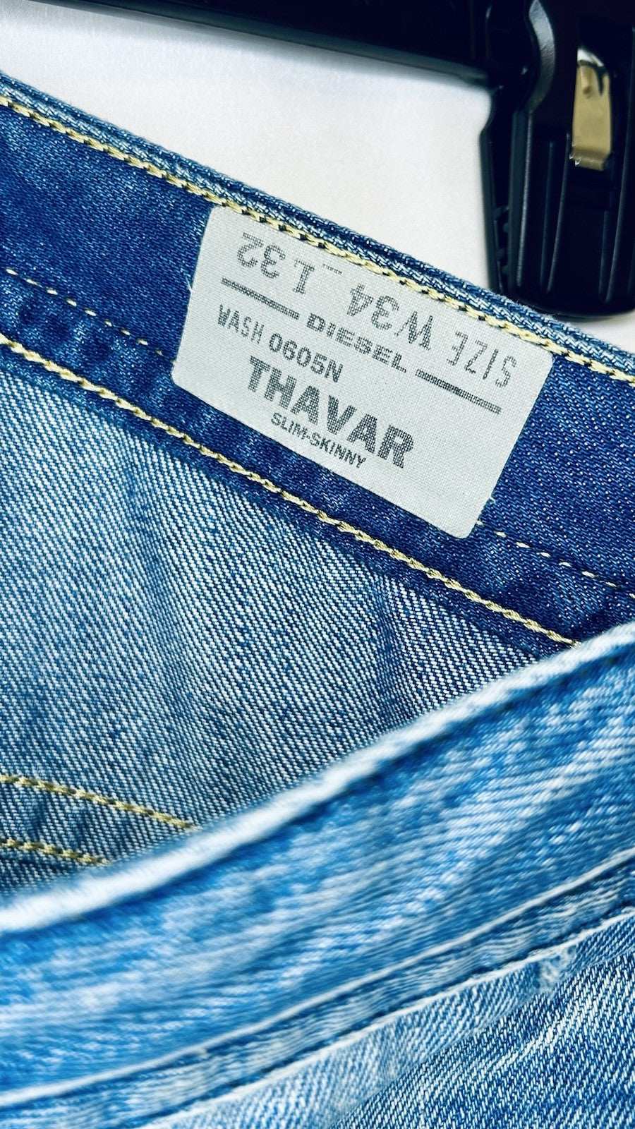 Diesel Thavar Jeans Men’s Size 34x32 Medium Wash Slim Skinny Fit