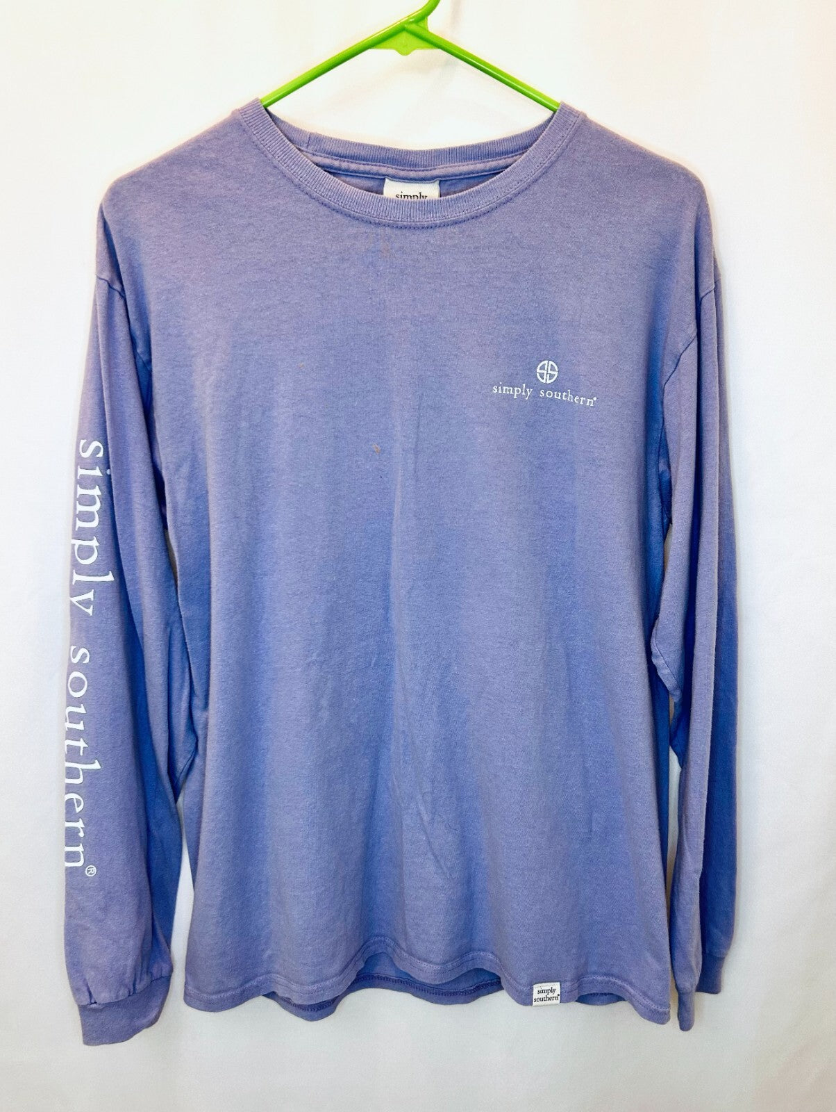 Simply Southern Purple Long Sleeve "All I Need Is Coffee" Graphic Tee | Medium