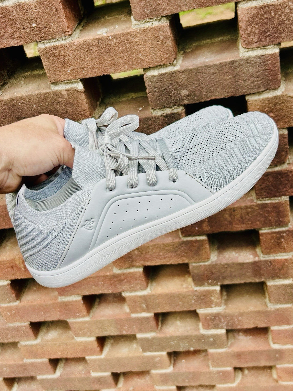 Lelsfit Sz 11 Women's Gray Walking Shoes Wide Toe Barefoot Minimalist Zero Drop