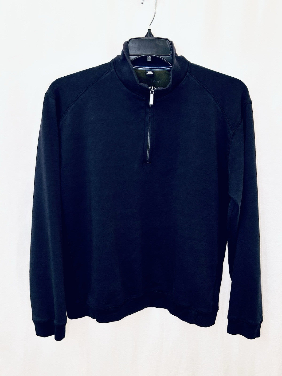 HATHAWAY 1/4 Zip Long Sleeve Pullover 100% Pima Cotton Size XL