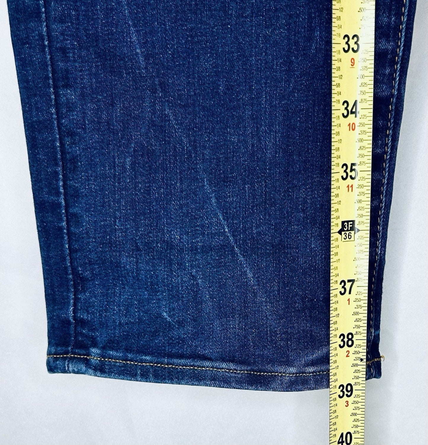 G-Star Raw Jeans Men’s 34x30 Blue Denim Slim 3301 Straight Tapered