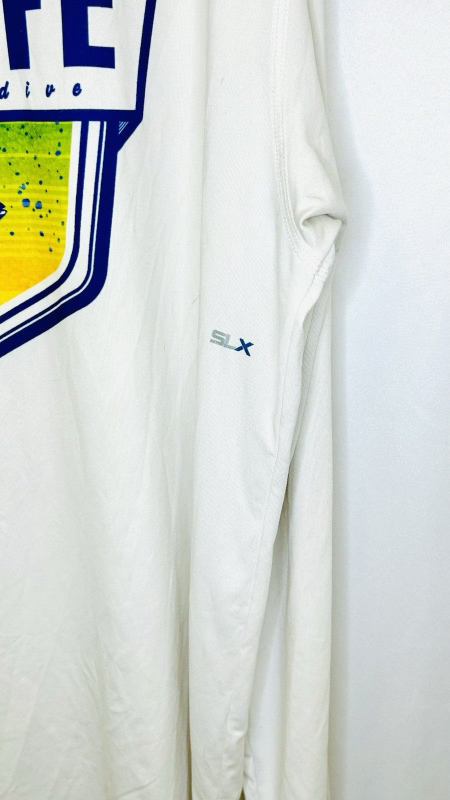 SALT LIFE SLX UVapor LS White Graphic Print Fishing/Outdoor Shirt Size XL
