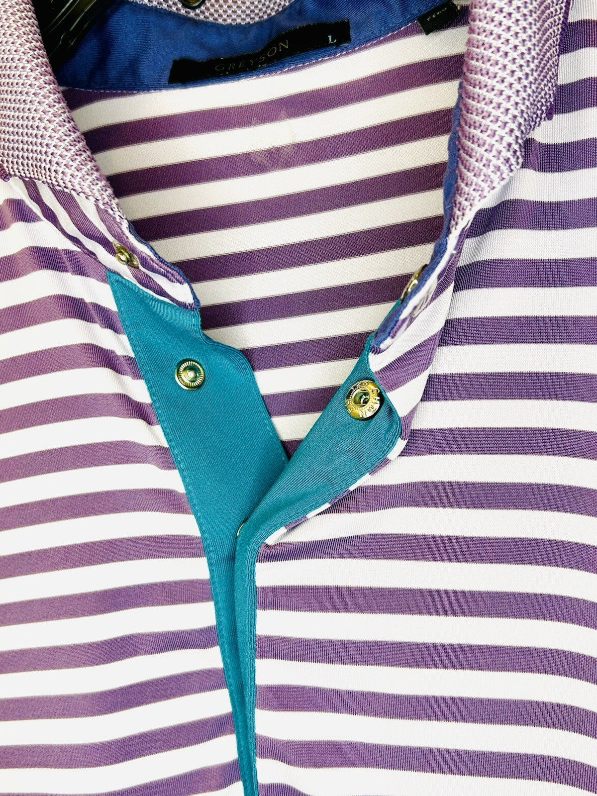GREYSON GOLF ALLEGHANY POLO MENS SIZE L Large THISTLE REGULAR | $120 Retail
