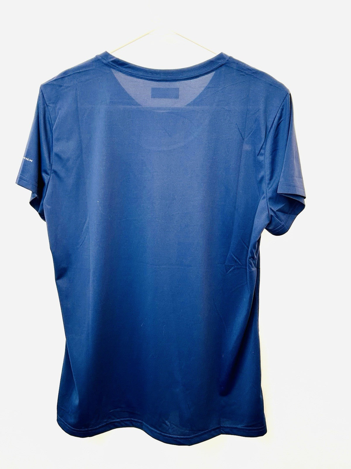 NWOT Columbia Womens SS Crew Omni Wick Dark Blue Short Sleeve Shirt Sz Large