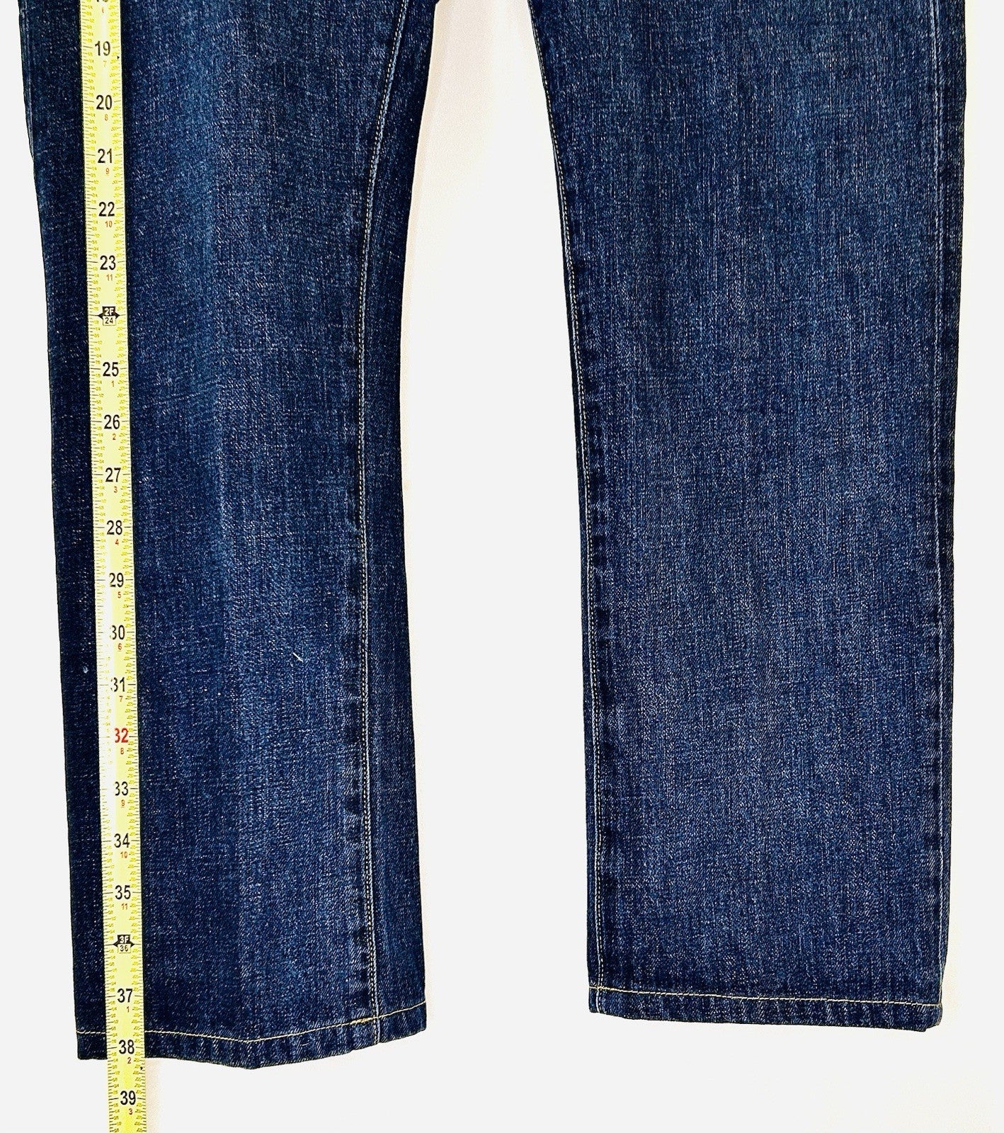G-Star Raw Jeans Men’s 34x30 Blue Denim Slim 3301 Straight (Tag Reads 34/32)