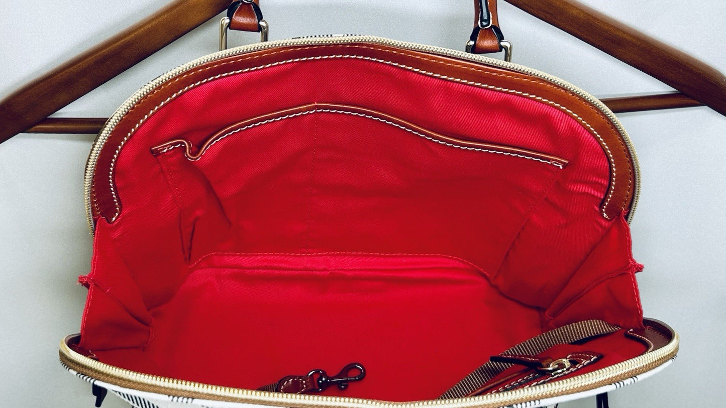 RARE!!! NWOT DOONEY & BOURKE Harding Zip Zip Satchel Plaid Medium Purse HandBag