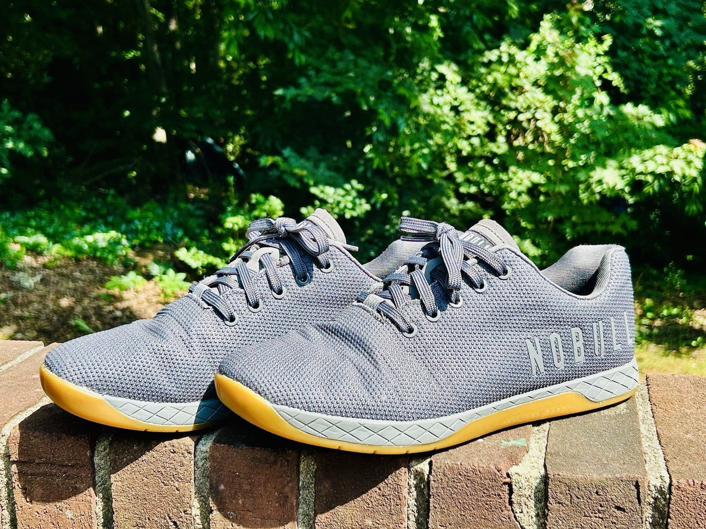 NOBULL Super Fabric Mens 11.5 Grey/Gum Running Athletic Sneakers Trainers Shoes