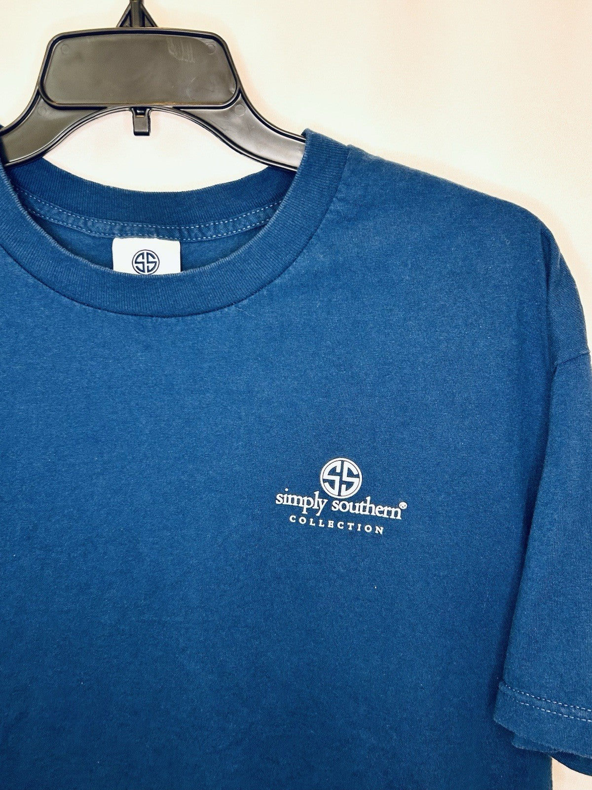 Simply Southern T Shirt Women’s Large Blue God Is My Anchor Short Sleeve