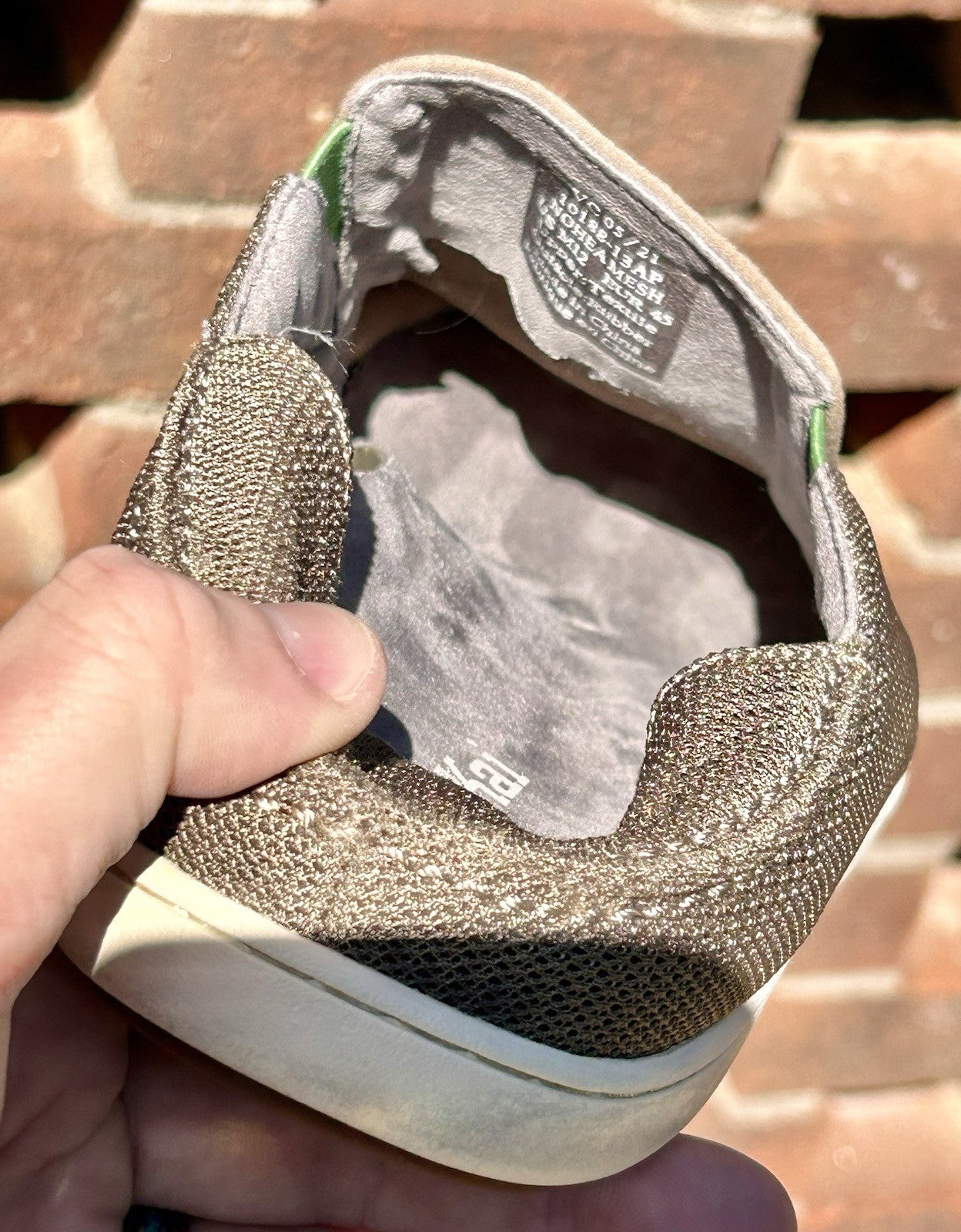 OLUKAI Nohea Mesh Men's Slip On Sneaker Color: Mustang/Lime Men’s 11.5 - No Box!