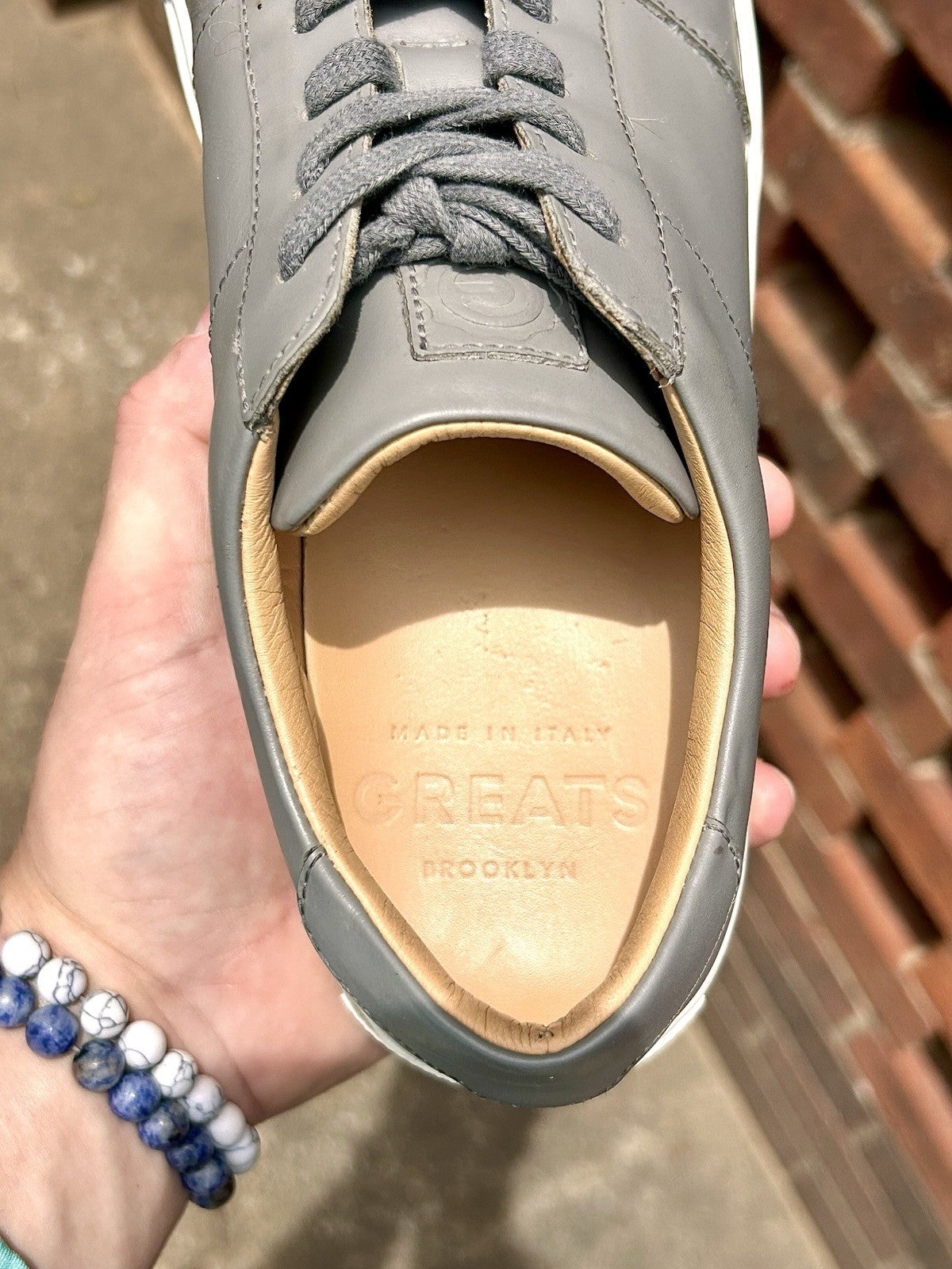 GREATS Royale Sneaker | Men’s US 8.5 | Ash Grey Leather Brooklyn | $180 New
