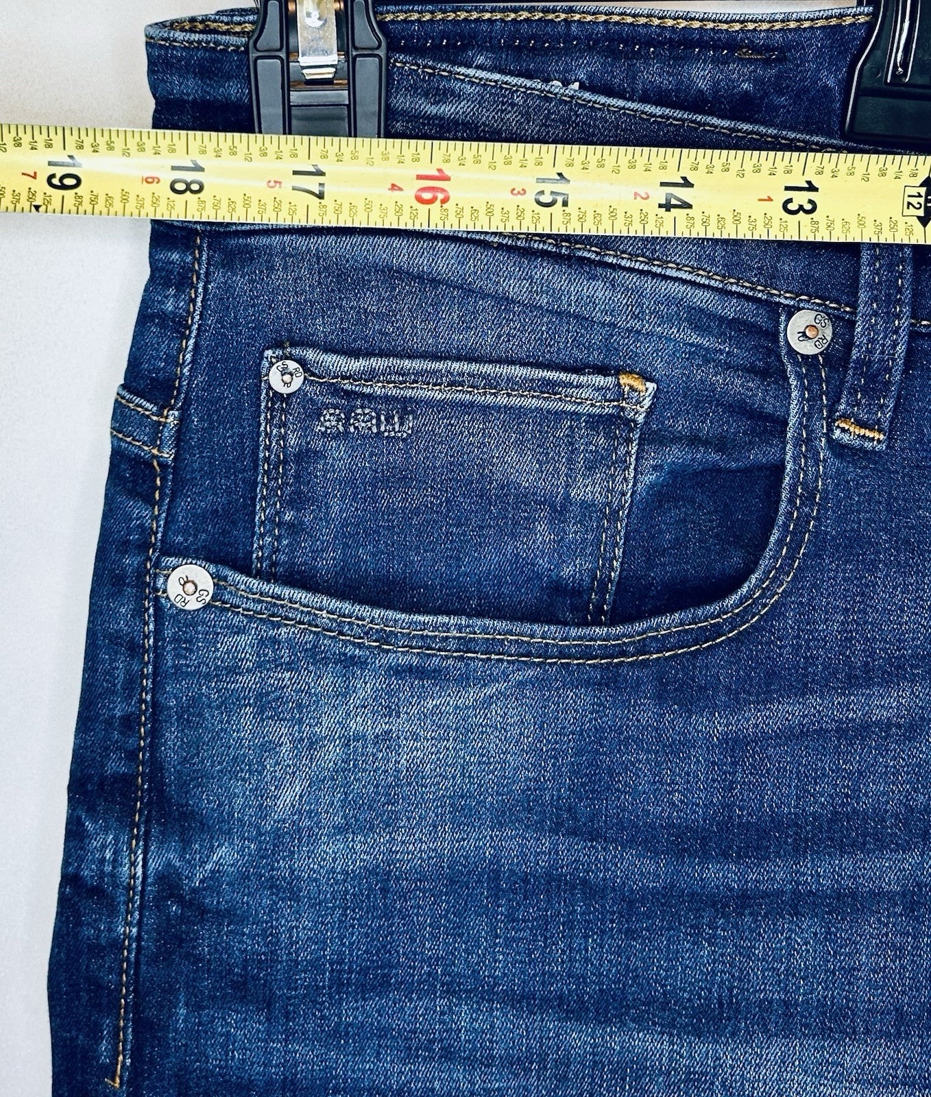 G-Star Raw Jeans Men’s 34x30 Blue Denim Slim 3301 Straight Tapered