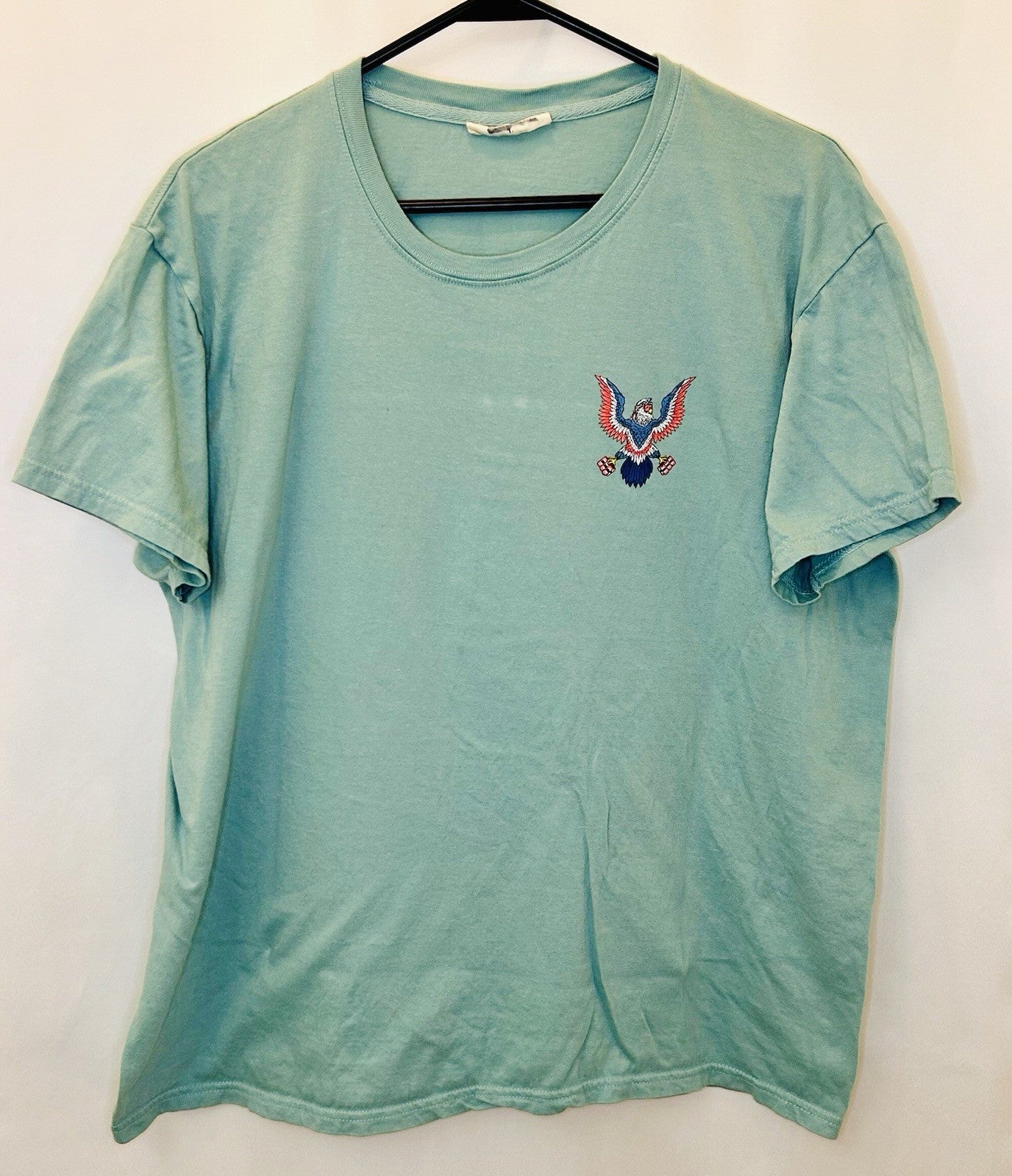 Simply Southern Men's Merican ChinChilla Light Teal T-Shirt MERICAN-CHINCHILLA