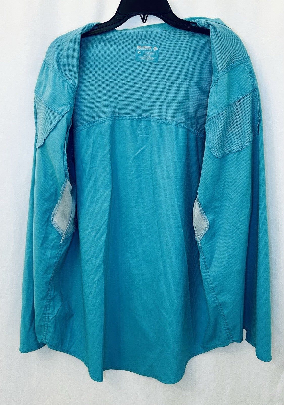 Reel Legends Mariner Shirt Men’s XL / Turquoise / Vented Short Sleeve / Fishing