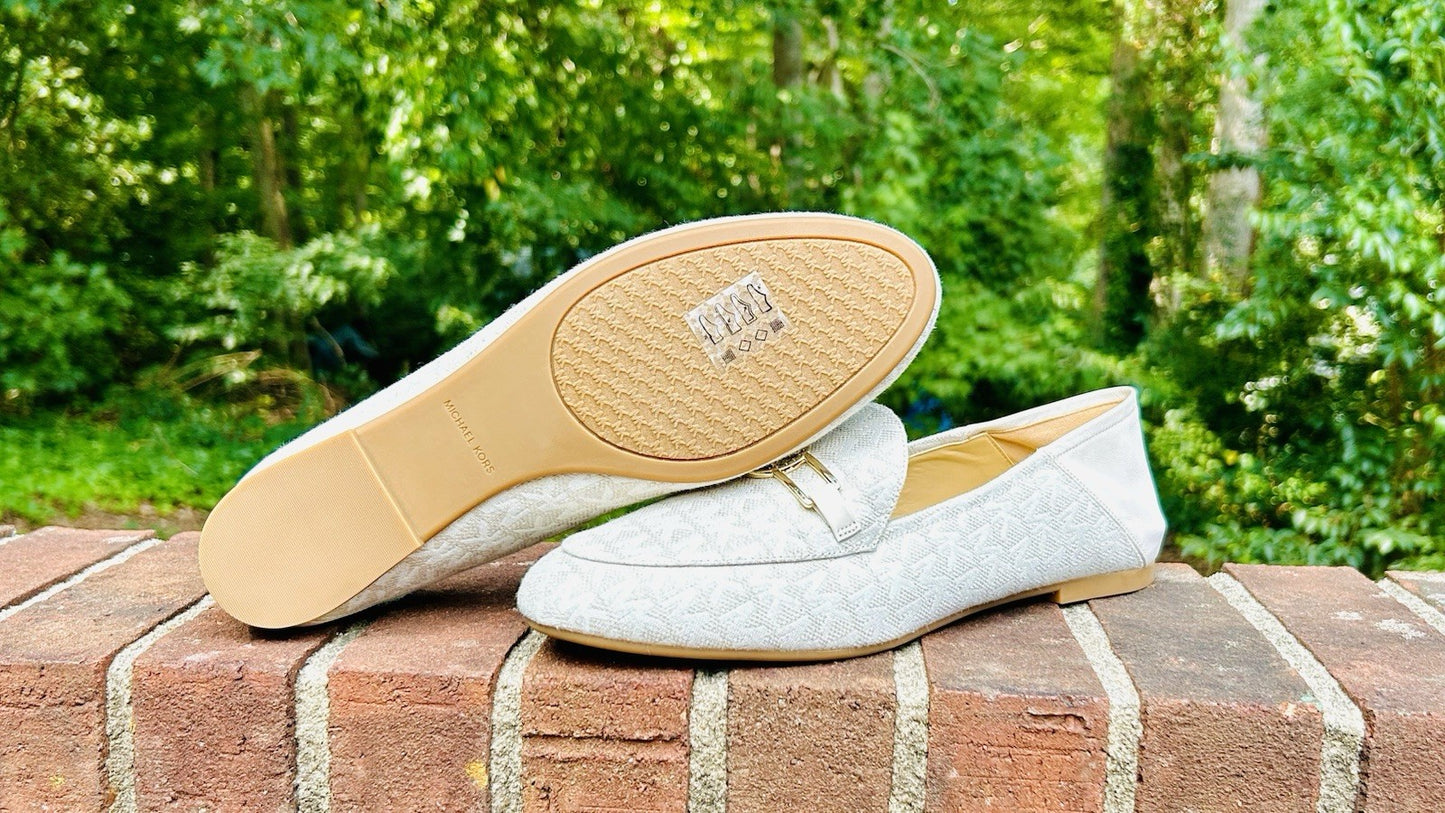 New MICHAEL KORS Charlton Loafer Leather | Bright White | 11M Size | Retail $155