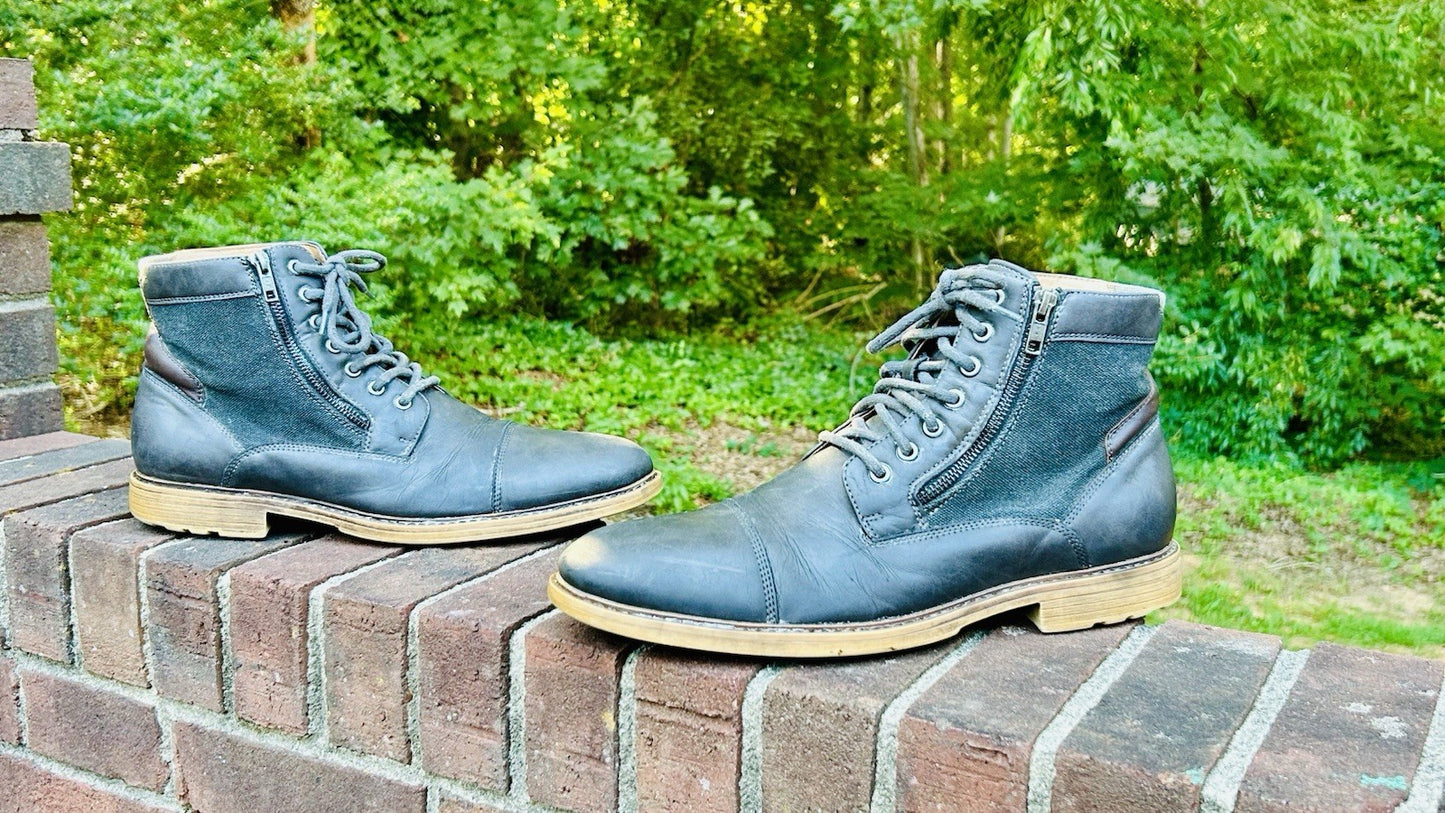 Sonoma Gray Zip-up & Lace-up Ankle Boots Men's Size 13M