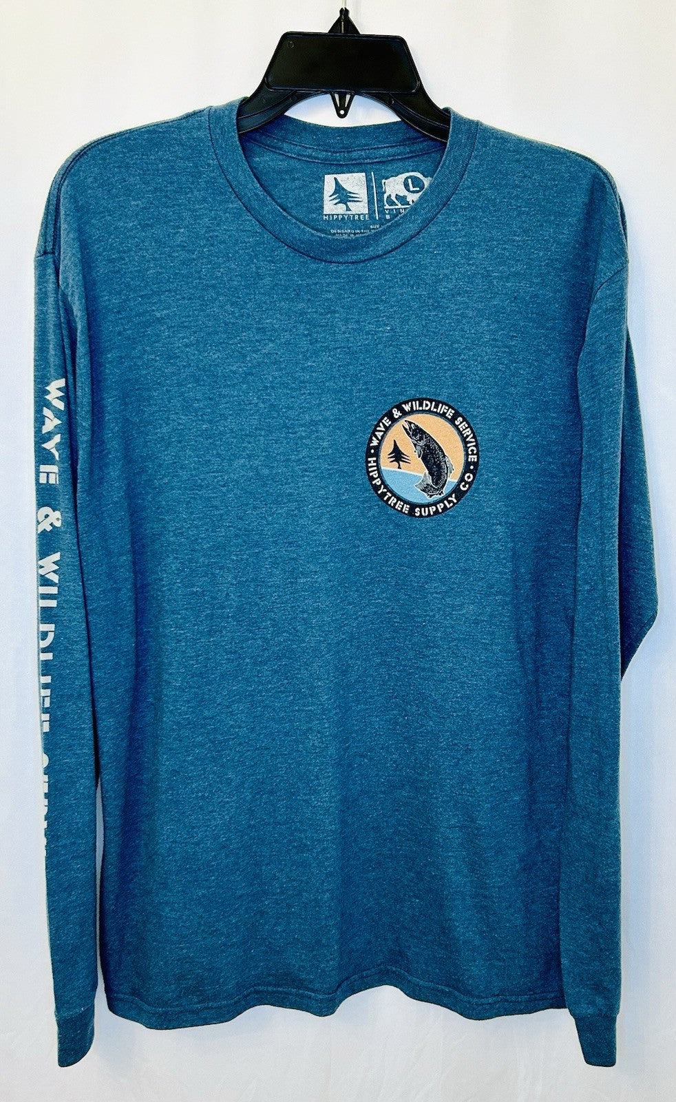 HippyTree Supply And Wave & Wildlife Service Co Long Sleeve Blue Men’s Large