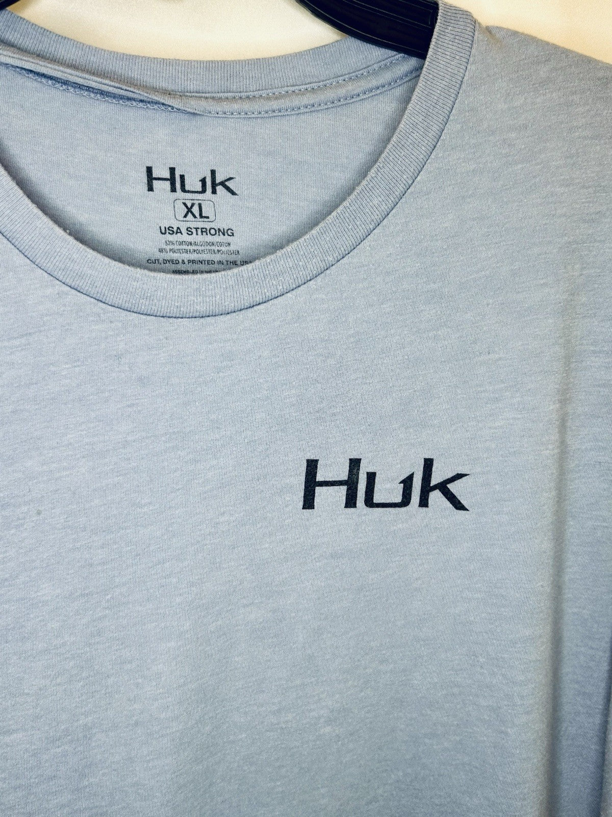 Huk Horizon Lines Tee Men’s XL Blue-ish Grey Graphic Print Tee
