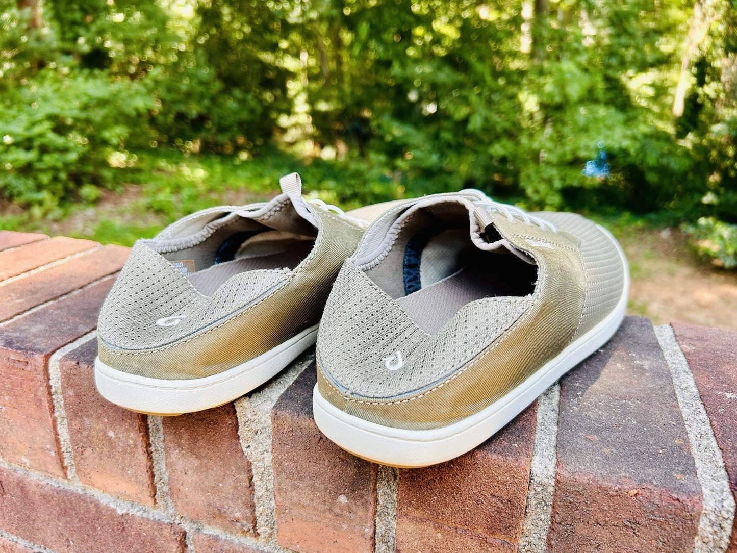 OluKai Nohea Moku Men's Size 12 Boat Shoes Slip On Drop Heel | Clay & Tapa