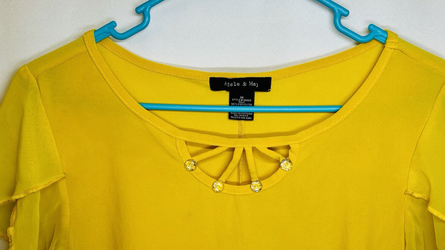 Adele & May Women’s Medium Mustard Yellow Blouse
