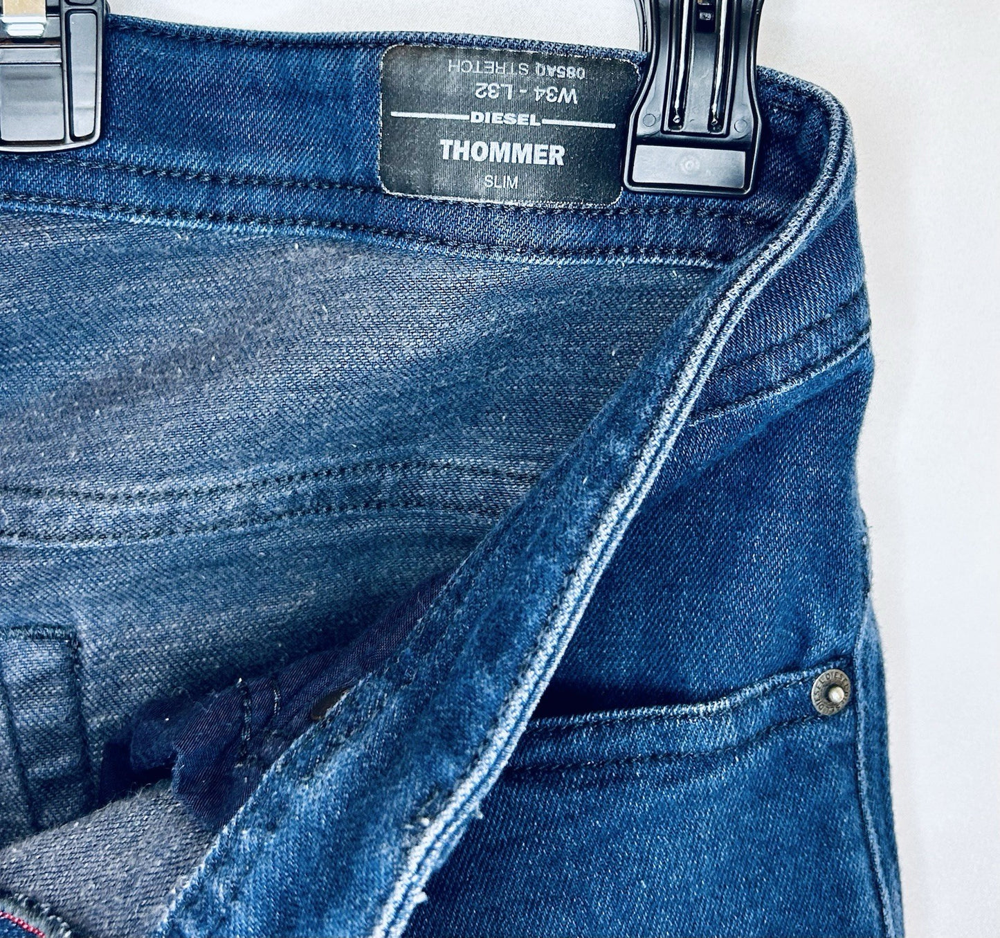 Diesel Jeans Tommer Men’s 34x30 Slim Skinny Fit Dark Wash | Slim | Tag 34x32